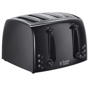 Russell Hobbs Textures | 4 Slice Toaster | Black | 21651