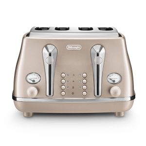 DeLonghi Icona Metallics | 4 Slice Toaster | Beige | CTOT4003.BG