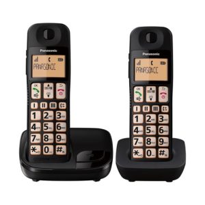 Panasonic Twin Pack Big Button Cordless Phone | KX-TGE112EB