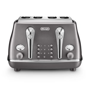 DeLonghi Icona Metallics | 4 Slice Toaster | Grey | CTOT4003.GY