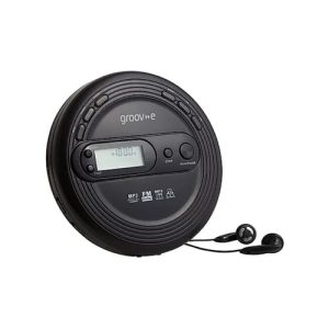 Groov-e Retro Series Personal CD Player with FM Radio | Black | GVPS210