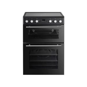 Powerpoint 60cm Double Cavity Electric Cooker with Ceramic Hob | P06C2MDBL