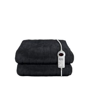 Russell Hobbs Large Microfleece Electric Heated Throw | Black | RHHT1004BLA