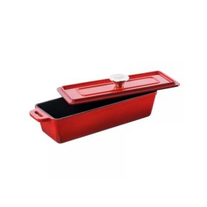 Grand Feu Enamelled Cast Iron Baking Tray | Red | FEUSQRED