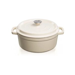 Grand Feu Enamel Cast Iron 3.5L Casserole Pot | White | FEUMWHITE