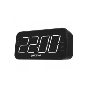 Groov-e Radio Curve Rechargeable Alarm Clock Radio | Black | GVCR02BK