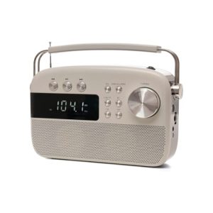 Lloytron 2 Band Encore Rechargeable AM/FM Radio + Music Stream | Ivory | PP6407