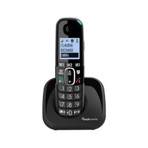 Amplicomms BigTel 1500 Cordless Big Button Phone for Elderly Solo | Black | ATL1423440