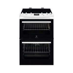 Electrolux 60cm Electric Double Cooker with Ceramic Hob | White | LKR655200W