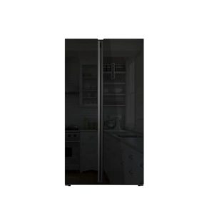 Powerpoint American Style Side by Side Fridge Freezer | Black Glass | P98317SKBGL