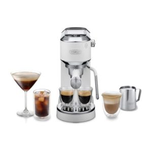 DeLonghi Dedica Duo Manual Coffee Machine | White | EC890.WI