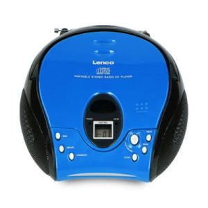 Lenco Portable Stereo FM Radio with CD Player | Blue/Black | SCD-24BLUE/BLACK