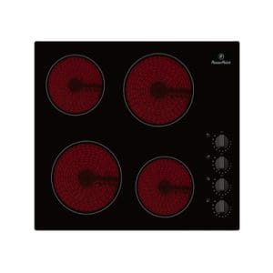 Powerpoint 4 Zone Ceramic Hob with Control Knobs | P154MDMA